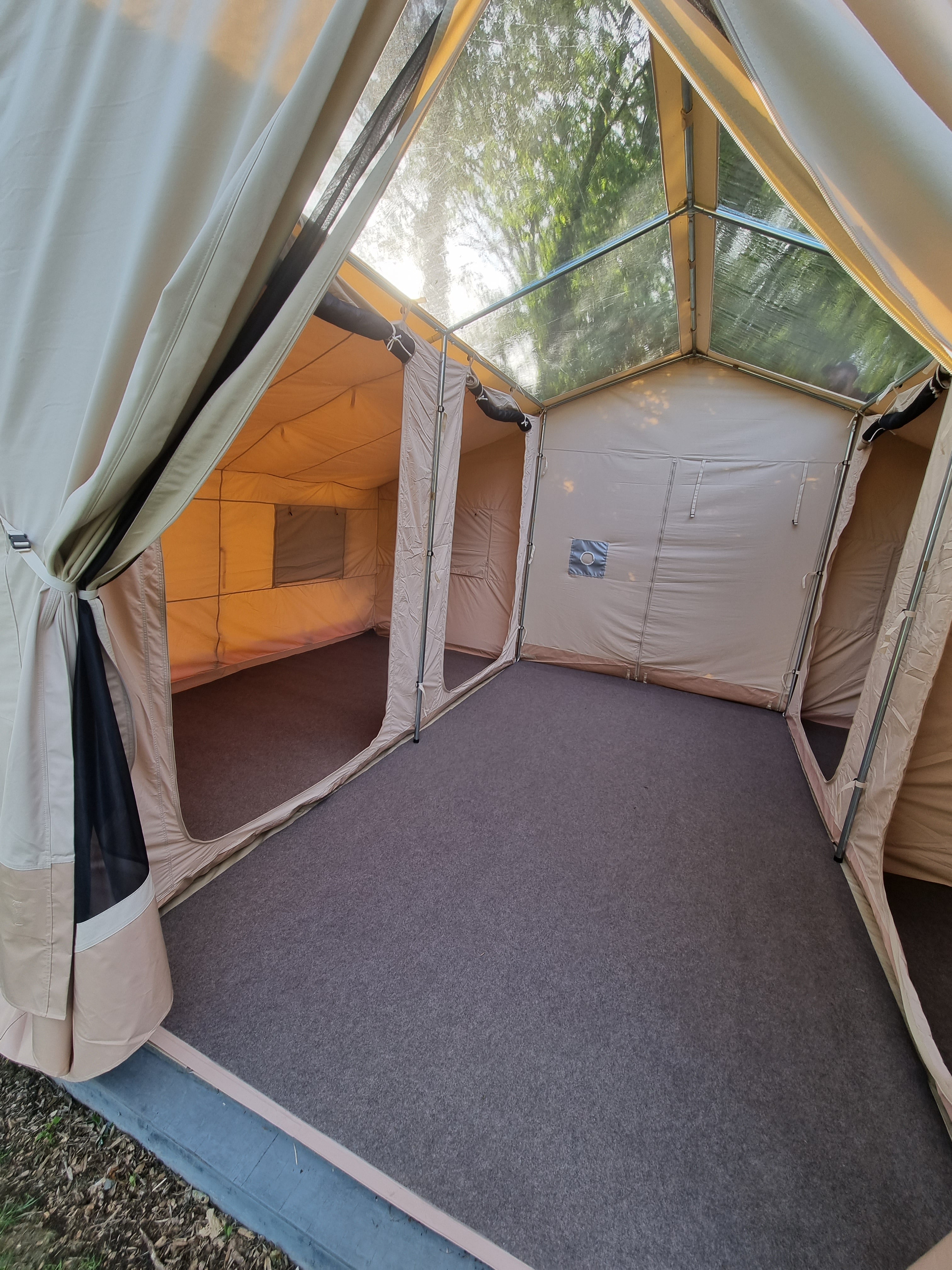 6x4 Canvas Tent Lodge With Roof Light