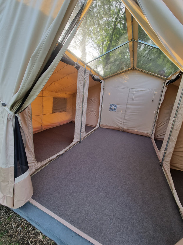 6x4 Canvas Tent Lodge With Roof Light
