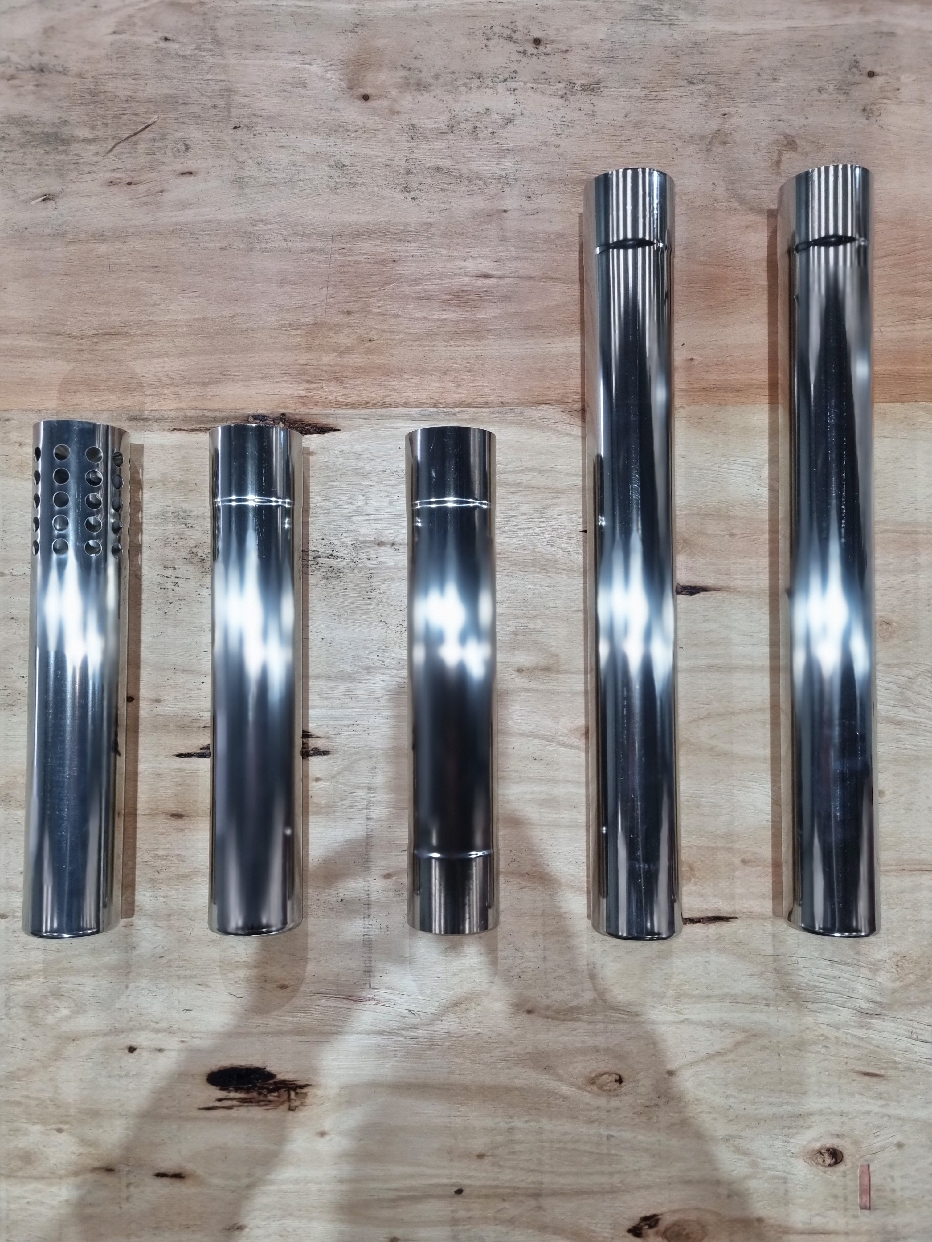 60mm Diameter - Single Wall Stainless Steel Stove Flue Pipe Connections