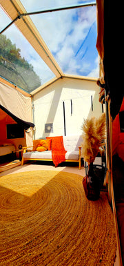 6x4 Canvas Tent Lodge With Roof Light