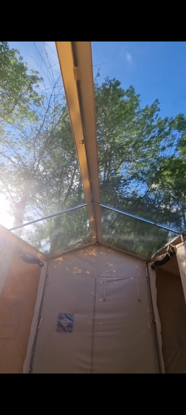 6x4 Canvas Tent Lodge With Roof Light