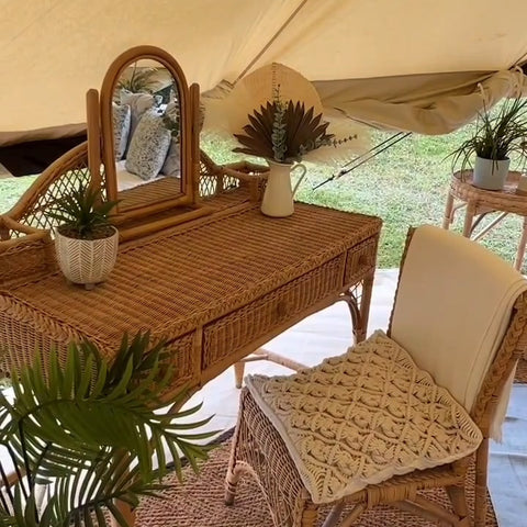 BTV 4 - 7m XL (1.2m High Walls) Water Resistant & Fire Retardant Cotton Canvas Bell Tent With Stove Hole (Double Door)