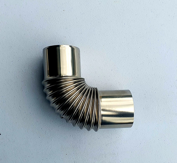 60mm Diameter - Single Wall Stainless Steel Stove Flue Pipe Connections