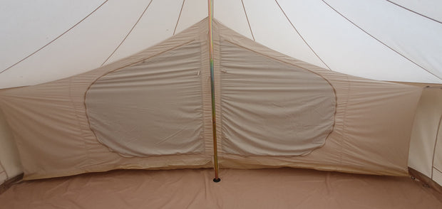 BTV 4 - 4m, 5m or 6m XL (1.2m High Walls) Water Resistant & Fire Retardant Cotton Canvas Bell Tent With Stove Hole (Single Door)