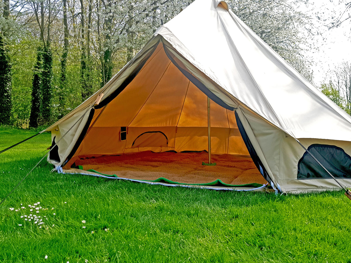 BTV 3 - Water Resistant & Fire Retardant Premium Luxury Canvas Bell Tent With Stove Hole