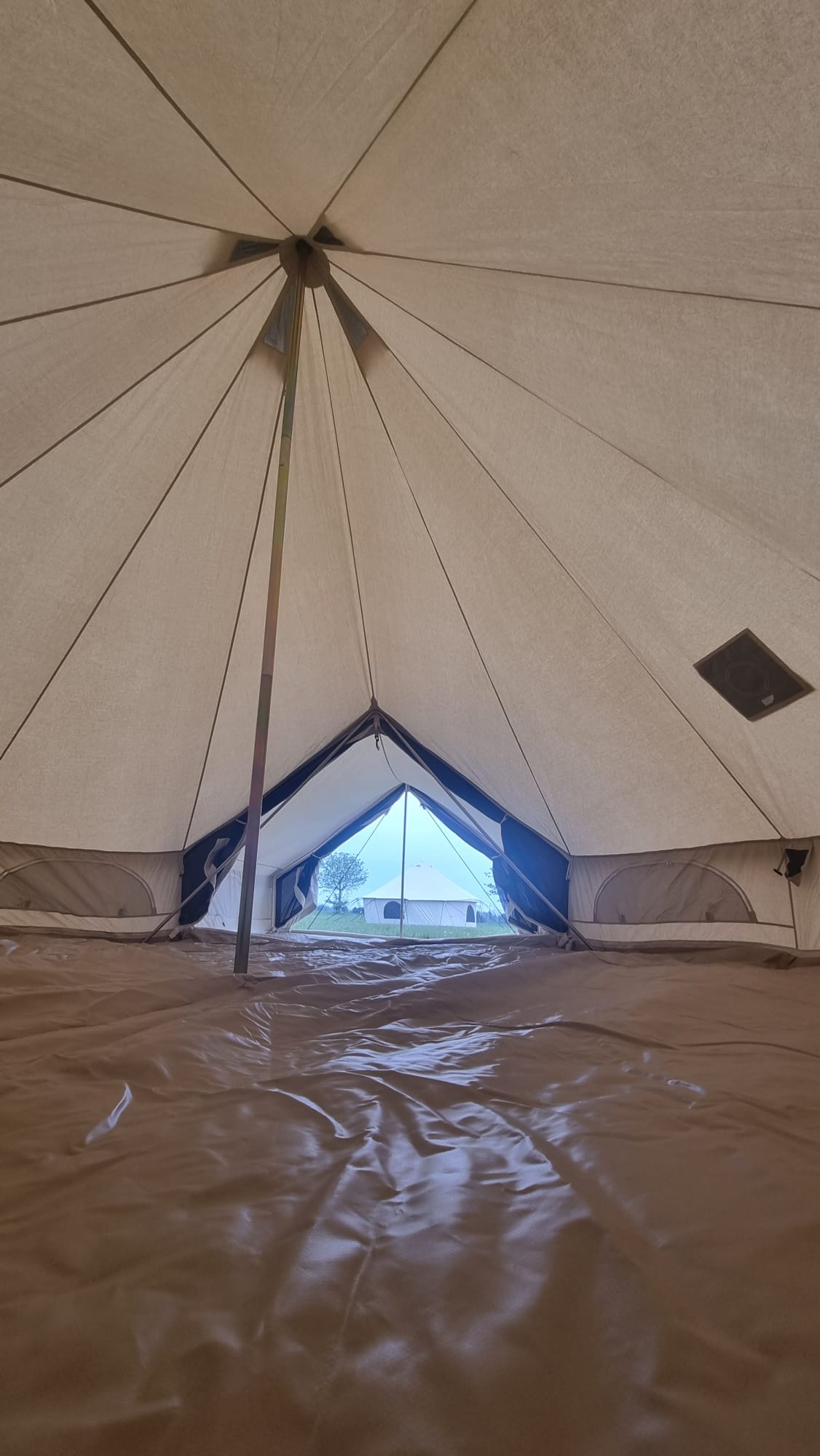 Bell Tent Canopy Awning and Porch Attachment With Sewn In Groundsheet's