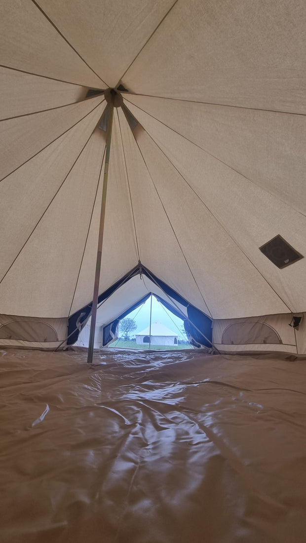 Bell Tent Canopy Awning and Porch Attachment With Sewn In Groundsheet's