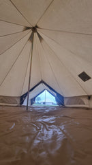 Bell Tent Canopy Awning and Porch Attachment With Sewn In Groundsheet's